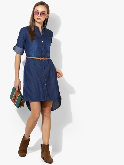 

Deal Jeans Women Navy Blue Solid Shirt Dress