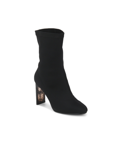 

Truffle Collection Women Black Solid Heeled Boots