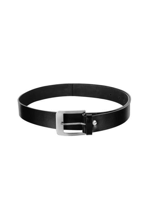 Swiss Design Men Black Solid Belt
