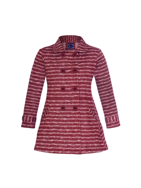 

Naughty Ninos Girls Red & White Striped Pea Coat