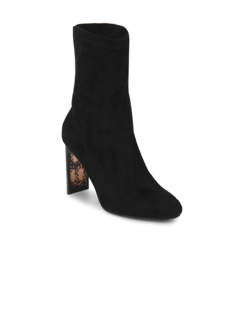 

Truffle Collection Women Black Solid Heeled Boots