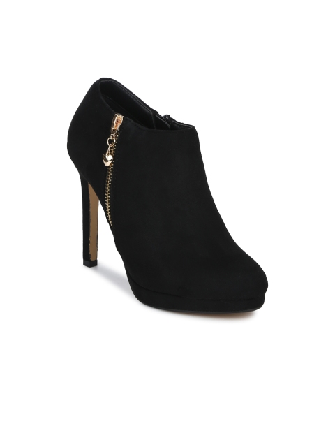

Truffle Collection Women Black Solid Heeled Boots
