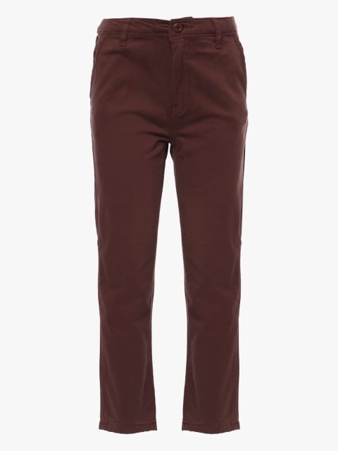 

Allen Solly Junior Boys Red Smart Regular Fit Solid Regular Trousers