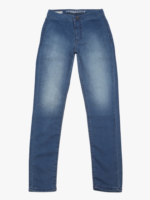 Blue Solid Jeggings