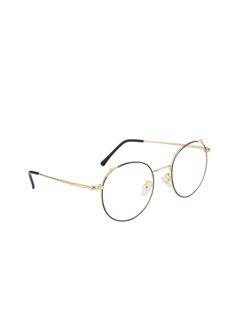 

Ted Smith Unisex Black & Gold-Toned Solid Full Rim Round Frames TS-9403_C1
