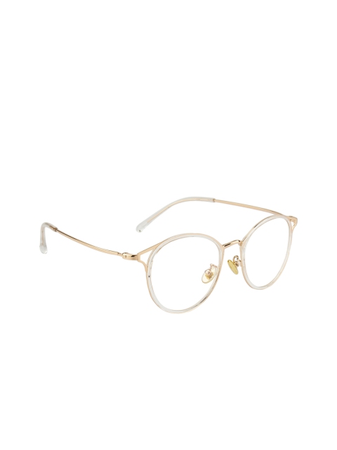 

Ted Smith Unisex Gold-Toned & Transparent Solid Full Rim Oval Frames TS-TR-9258_C3