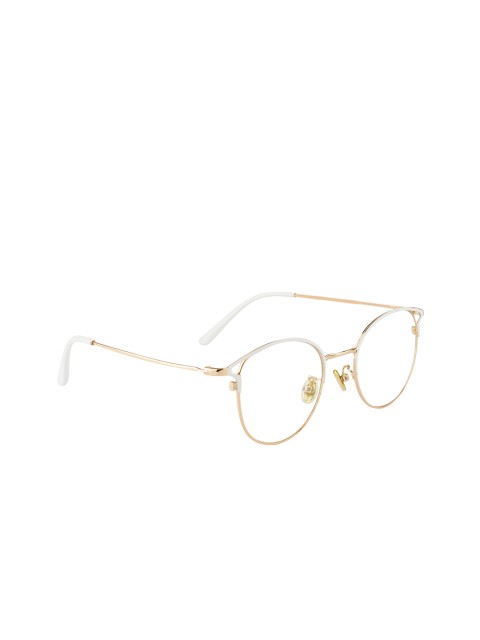 

Ted Smith Women Gold-Toned & White Solid Full Rim Cateye Frames TS-5869_C3