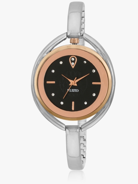 

Fl-401-Bk Silver/Black Analog Watch