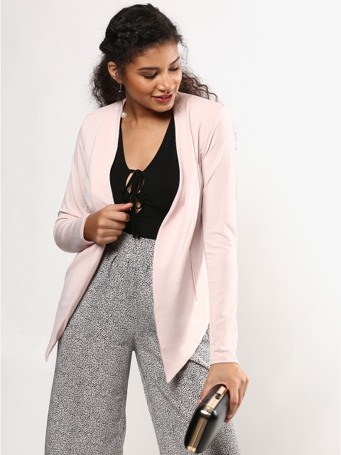 

BCBGeneration Pink Solid Open Front Shrug