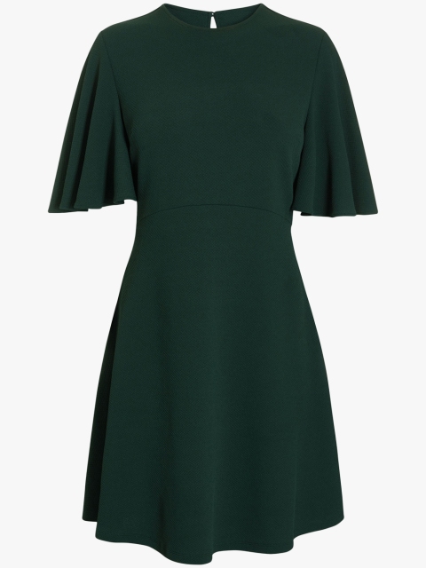 

Green Coloured Solid Shift Dress