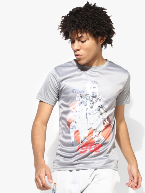 

Real Madrid Grey Printed Round Neck T-Shirt