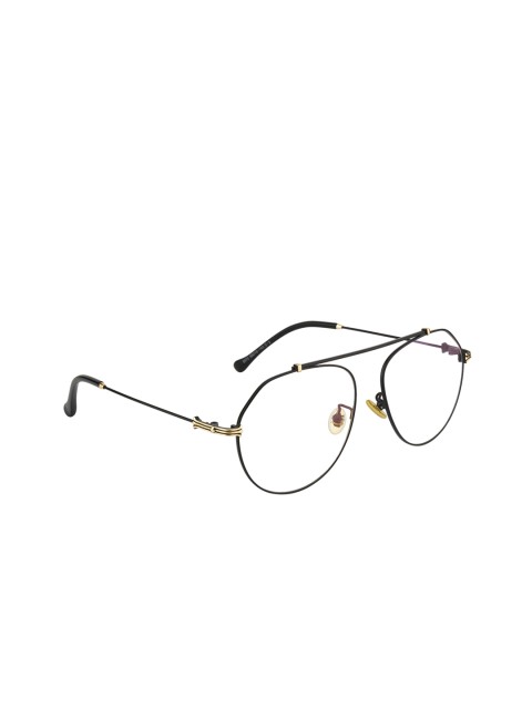 

Ted Smith Unisex Black Solid Full Rim Aviator Frames TS-5872_C2