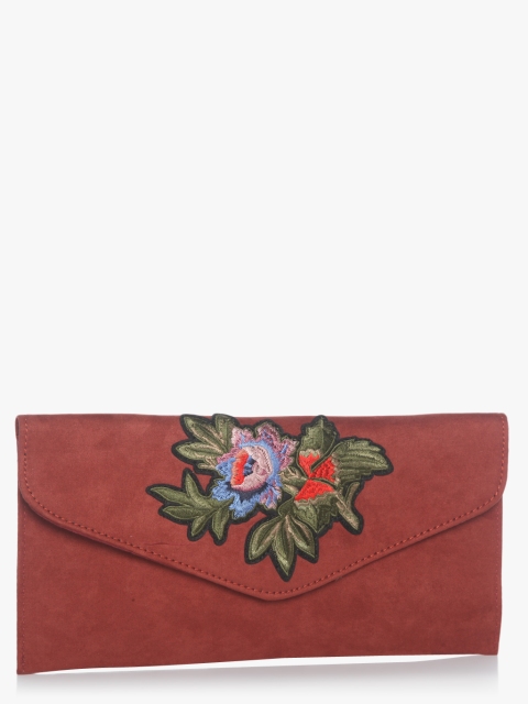 

Rust Synthetic Leather Clutch