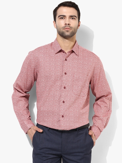 

Red Printed Slim Fit Formal Shirt