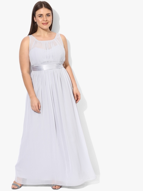 

DOROTHY PERKINS Light Grey Solid Maxi Dress