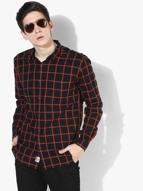 

Black Checked Slim Fit Casual Shirt