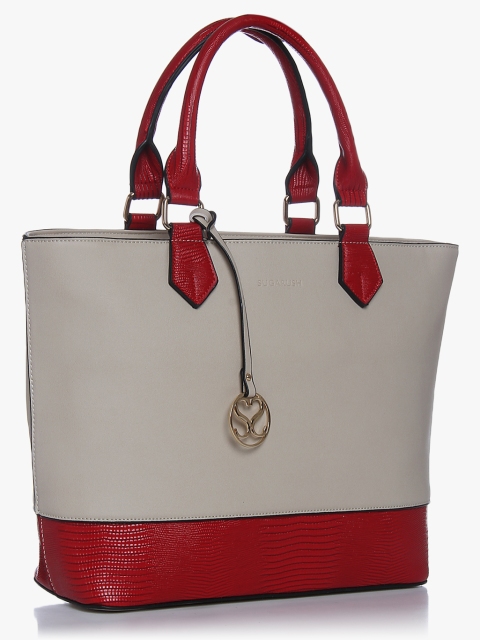 

Sugarush Beige Solid Handheld Bag