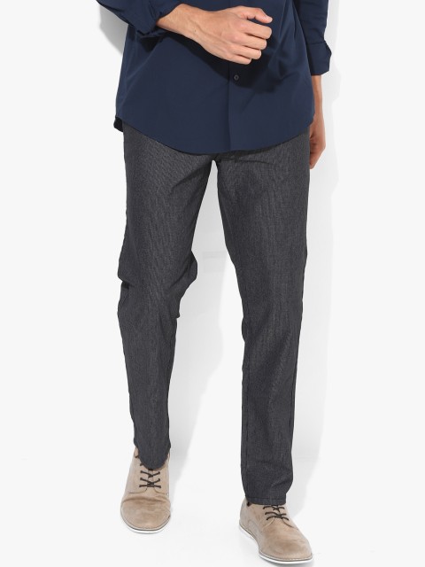 

Dark Grey Textured Slim Fit Chinos