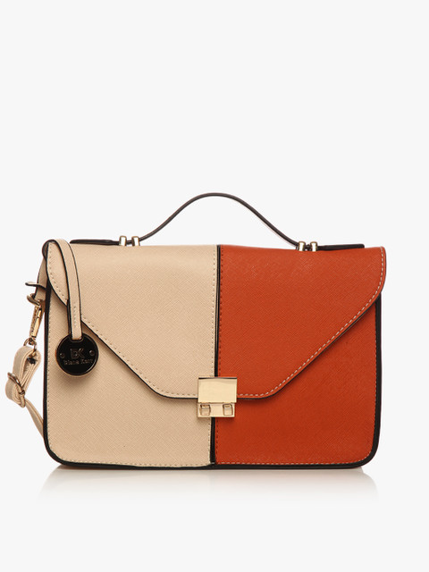 

Beige PU Sling Bag