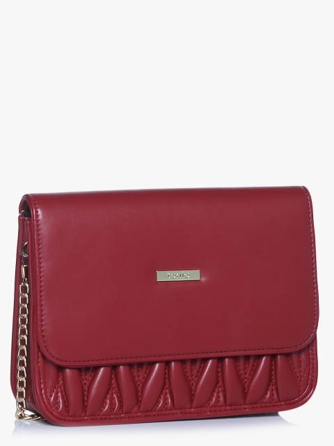 

Maroon Synthetic Leather Sling Bag