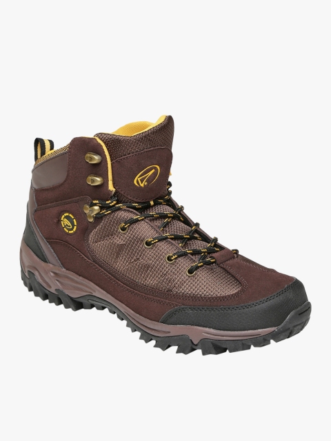 

Boltio Men Brown Solid Mid-Top Trekking Shoes