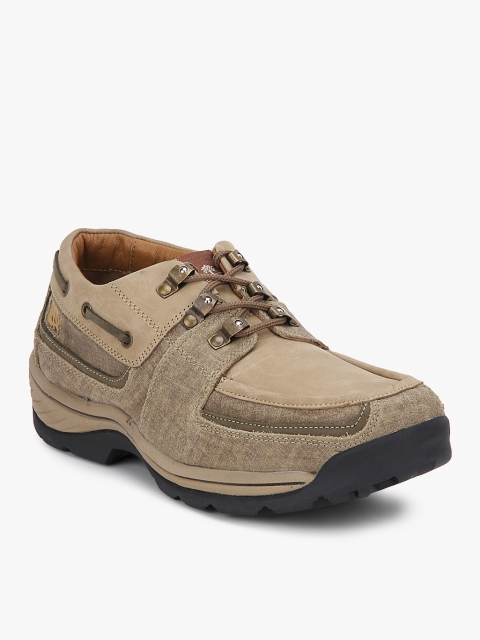 

Woodland Men Khaki Leather Sneakers