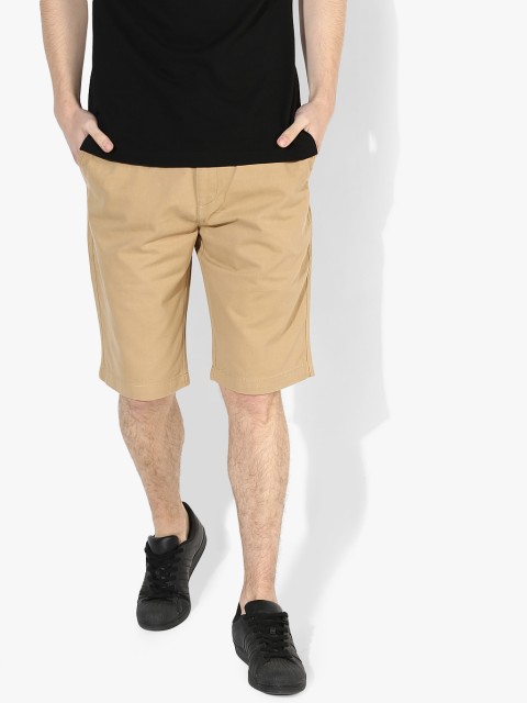 

Khaki Solid Shorts