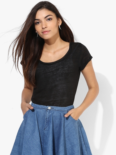 

Tom Tailor Black Solid Blouse
