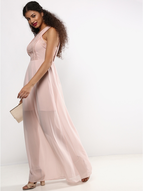 

BCBGeneration Women Pink Self Design Maxi Dress
