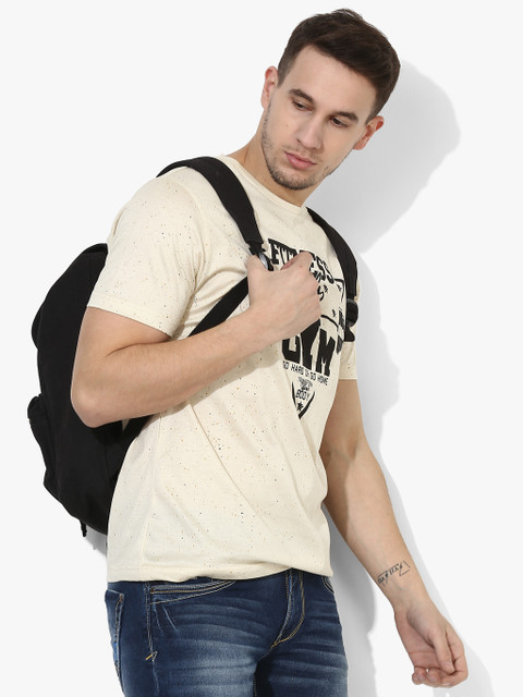 

Cream Round Neck T-Shirts