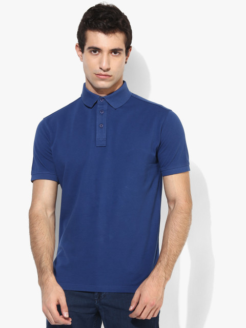 

Blue Solid Slim Fit Polo T-Shirt