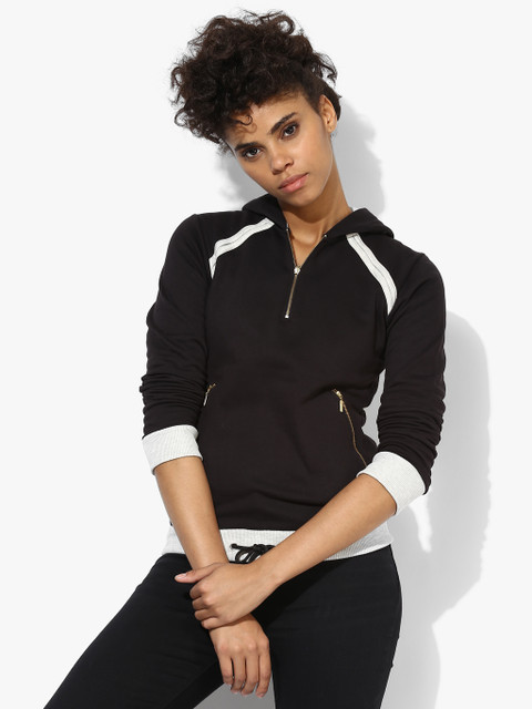 

Riot Jeans Women Black Solid Sweatshirt