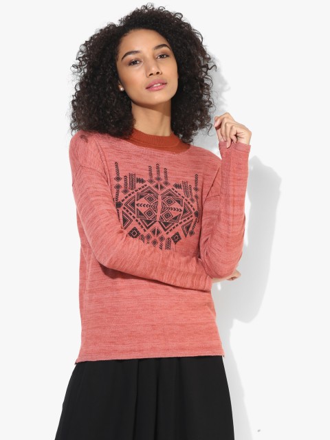 

Peach Graphic Sweater
