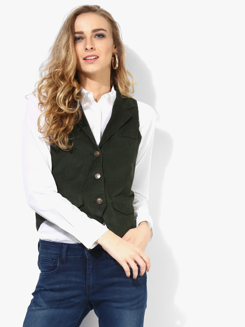 

Green Textured Winter Jacket