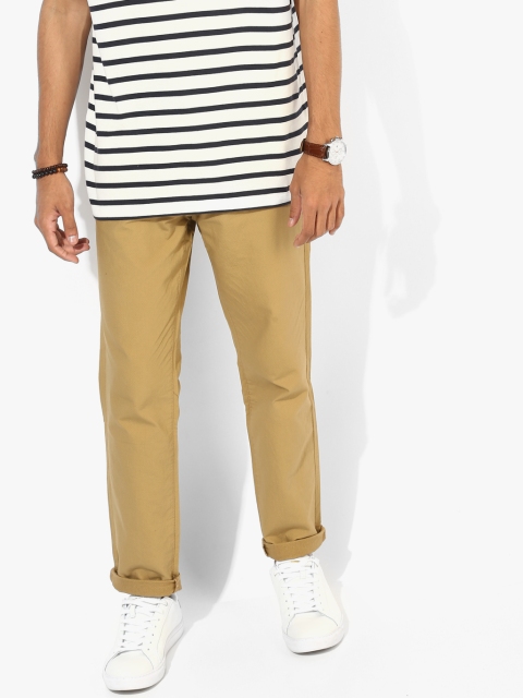 

Khaki Textured Slim Fit Chinos