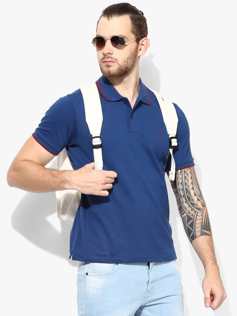 

Blue Solid Polo T-Shirt