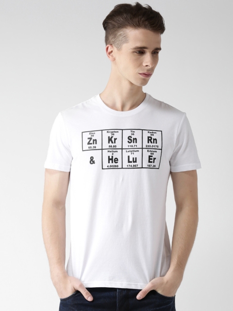 

Metersbonwe White Regular Fit Round Neck T-Shirt