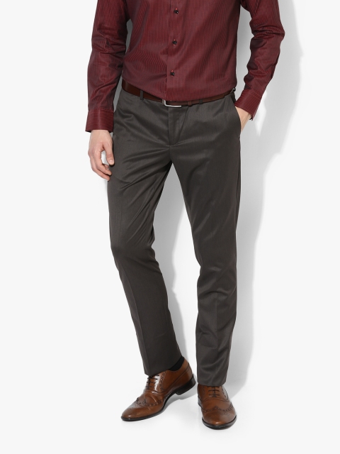 

Brown Solid Slim Fit Formal Trouser