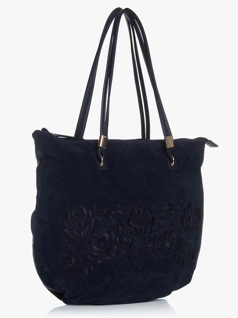 

Tessy Midnight Navy Blue Medium Tote Bag