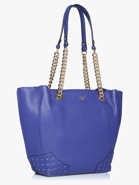 

Da Milano Blue Solid Handheld Bag