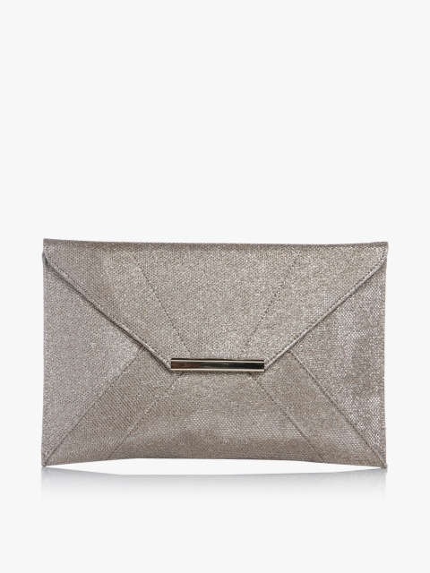 

Grey Synthetic Leather Clutch