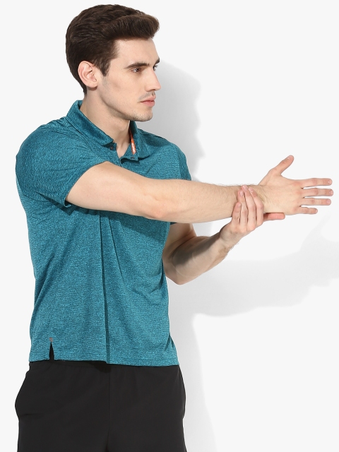 

Blue Textured Polo T-Shirt