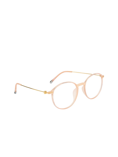 

Ted Smith Unisex Peach-Coloured Solid Full Rim Oval Frames TS-TR-2832_C5