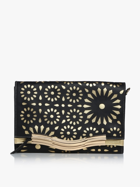 

Black Laser Engraved Large Clutch