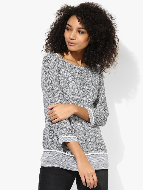 

Blue Printed Blouse
