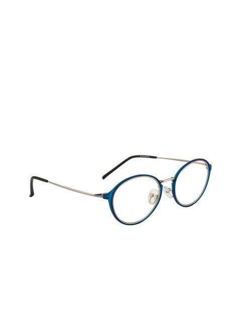 

Ted Smith Unisex Silver-Toned & Blue Solid Full Rim Round Frames TS-TR-9290_C5