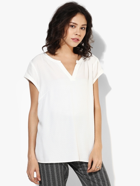 

White Solid Blouse