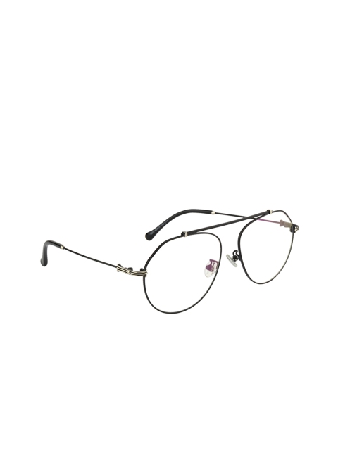 

Ted Smith Unisex Black Solid Full Rim Aviator Frames TS-5872_C3