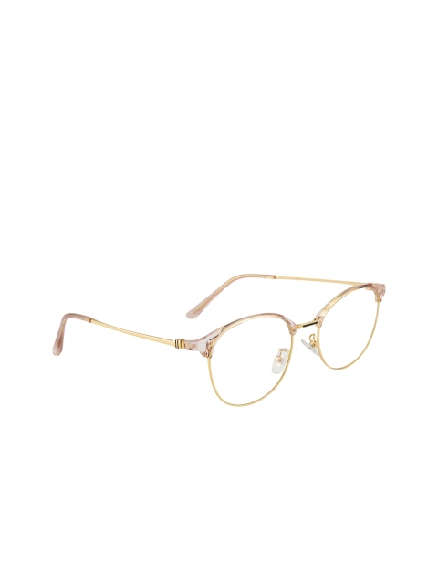 

Ted Smith Unisex Gold-Toned & Pink Solid Full Rim Oval Frames TS-8832_C1