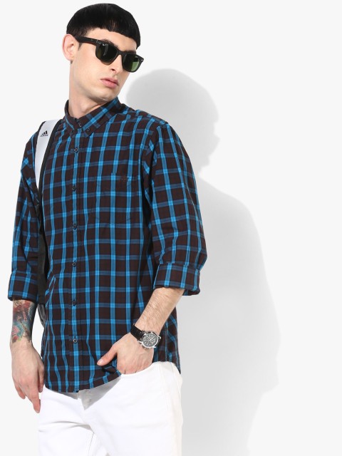 

Brown Checked Regular Fit Casual Shirt